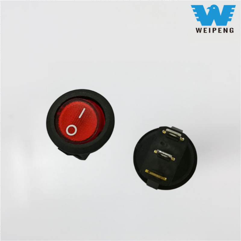 4-पिन 2-स्थिति लाल हरा और नीला प्रबुद्ध पावर स्विच