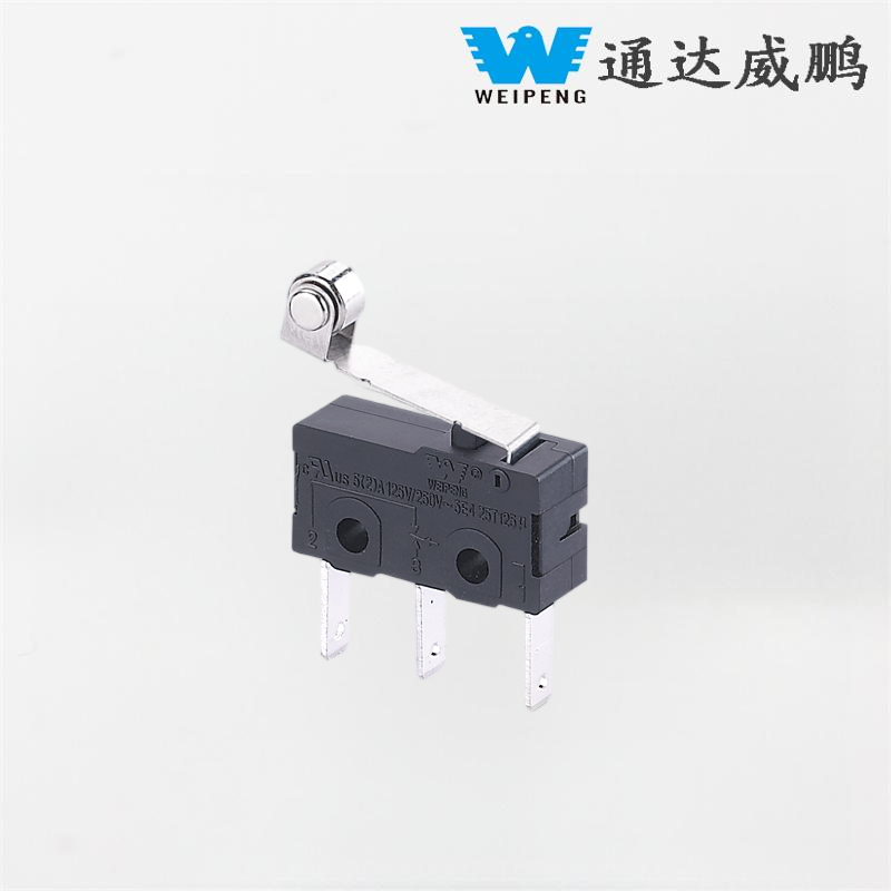 औद्योगिक उपकरणों के लिए रोलर के साथ 5A 125V/250V उच्च तापमान प्रतिरोधी 3-पिन माइक्रो स्विच